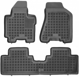Set covorase auto din cauciuc Kia Sportage Je 09.2004-10.2010 negru presuri tip tavita Rezaw 201006 3 buc. Aftermarket 