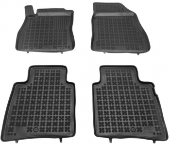 Set covorase auto din cauciuc Nissan Pulsar C13 11.2014- negru presuri tip tavita Rezaw 201821 Aftermarket 