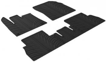 Set covorase auto din cauciuc pentru Toyota Proace City 02.2020-> scaun pasager rabatabil fixare ovala Gledring 5 buc.