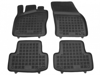 Set covorase auto din cauciuc Seat Ateca 07.2016- presuri BestAutoVest negre 4 buc din polietilena cu martine inaltata tip tavita 