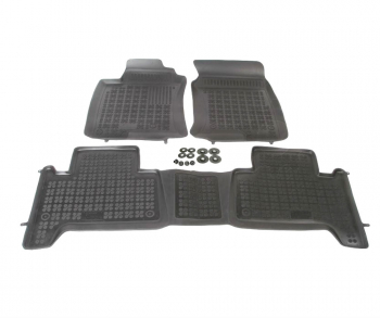 Set covorase auto din cauciuc Toyota Land Cruiser J120 01.2003-10.2009 presuri tip tavita marca Rezaw Plast 