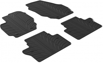 Set covorase auto din cauciuc Volvo V70 2007-07.2016 VOLVO XC70 2008-07.2016 culoare Negru presuri Gledring 4 buc. 