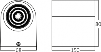 Corp de iluminat de exterior pentru perete aplicat 2x5W 900LM 3000K lumina calda antracit ip 65 BR-BG40-00202 Rita-Pl Braytron 