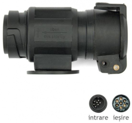 Adaptor remorca auto BestAutoVest plastic de la 13 la 7 pini Model mare