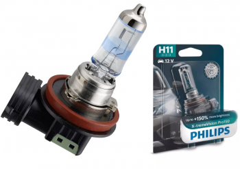 Bec H11 PHILIPS 99ZS317P 12V 55W X-tremeVision Pro150 cu pana 150 mai multa lumina PGJ19-2 ECE 1 buc. 