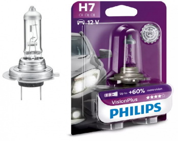 Bec H7 PHILIPS 99ZS203P 12V 55W VisionPlus 60 mai usor Px26d ECE 1 buc. 