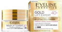 Crema luxurianta de intinerire Eveline Cosmetics Gold Lift Expert cu aur de 24K 40+ 50 ML