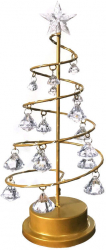 Decoratiune luminoasa pentru camera dormitor model brad Craciun luminat LED Auriu - Feike 