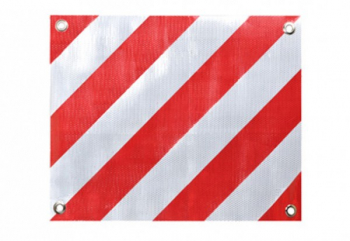 Element reflectorizant PVC pe suport fix 50x40 placa semnalizare gabarit depasit 1 buc. 