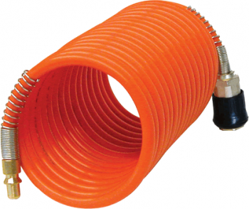Furtun spiralat aer comprimat Carpoint 4 metri cu cuplaje rapide 3/8 