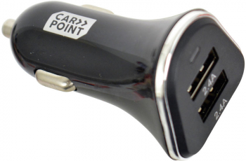 Incarcator auto Carpoint pentru USB de la priza auto 2xUSB 12V/ 24V iesire 5V 4.8A adaptor usb auto 