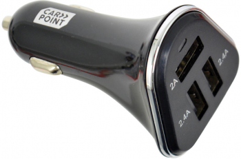 Incarcator auto Carpoint pentru USB de la priza auto 3xUSB 12V/ 24V iesire 5V 6.8A 