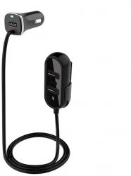 Incarcator auto telefon 12V cu cablu extensie 3xUSB 1xUSB C lungime cablu 1.m 
