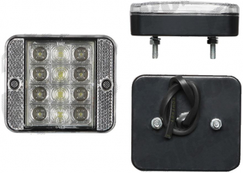 Lampa auto BestAutoVest pentru mers inapoi alba 12V cu LEDURI partea Dreapta/ Stanga 12V leduri 87x74x26mm 1 buc. 