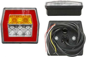 Lampa auto BestAutoVest pentru remorca cu LED universala Dreapta/Stanga 12/24V 95x90x45mm Alb/ Galben 1 buc. 