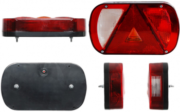 Lampa auto BestAutoVest pentru remorca partea dreapta 12/24V 234x137x32mm cu lampa mers inapoi 1 buc. 