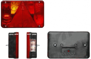 Lampa auto BestAutoVest pentru remorca partea Stanga 218x141x54mm 12/24V cu ceata si lampa numar 