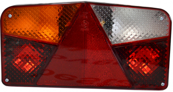 Lampa auto Horpol pentru remorca partea stanga 12/24V 265x140x65mm cu triunghi reflectorizant 1 buc. 