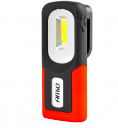 Lampa de lucru cu 1 COB LED 120lm carcasa cauciucata fixare magnet carlig acumulator AMiO WT06 