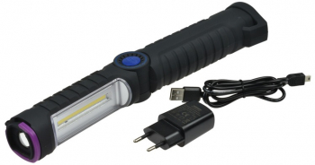 Lampa de lucru cu 1 LED+ 1 led UV Magneti Marelli 3W cu cablaj cu sistem de fixare cu magnet cu maner 