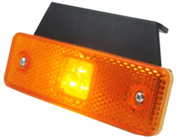 Lampa gabarit auto BestAutoVest 12/24V dreptunghiulara Portocaliu cu Leduri 98x31x18mm cu suport fixare detasabil 1 buc. 