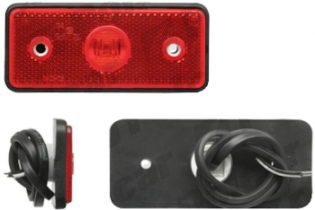 Lampa gabarit auto BestAutoVest 12/24V dreptunghiulara Rosie cu leduri 117x47x9mm 1 buc. 