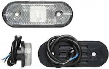 Lampa gabarit auto BestAutoVest 12/24V ovala Alba cu led 120x67mm 1 buc. 