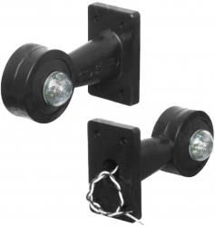 Lampa gabarit auto BestAutoVest 12V/ 24V cu LED cu brat de 85.5x130.5x60.5mm Dreapta Rosu- Alb 