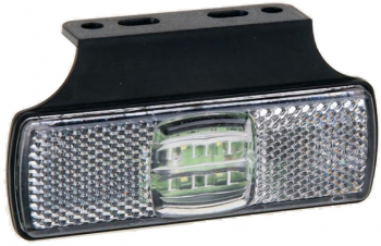 Lampa gabarit auto BestAutoVest 12V/ 24V cu LED dreptunghiulara Alba 97x30x12mm cu cablu cu suport fixare 1 buc. 