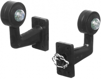 Lampa gabarit auto BestAutoVest 12V/ 24V LED cu brat de 100mm unghi 90 grade Stanga Rosu- Alb 