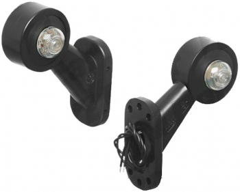 Lampa gabarit auto BestAutoVest 12V/ 24V LED cu brat de 78mm unghi 45 grade Dreapta Rosu- Alb 