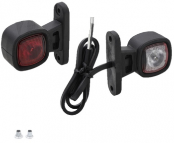 Lampa gabarit RapidAuto 99LO344E 12/24V pe brat LED rosu-alb Latime 68 mm Inaltime 70 mm Adancime 31 mm ECE 