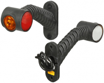Lampa gabarit Universal 12/24V 175x100mm alb-rosu-galben omologare ECE cu LED Dreapta 