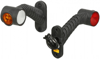 Lampa gabarit Universal 12/24V 175x100mm alb-rosu-galben omologare ECE cu LED Stanga 