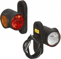 Lampa gabarit Universal 12/24V 64x100mm rosu-alb-galben omologare ECE cu LED Stanga Dreapta 