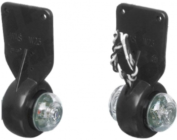 Lampa gabarit Universal 24V 44mm alb-rosu omologare ECE cu LED Stanga Dreapta 
