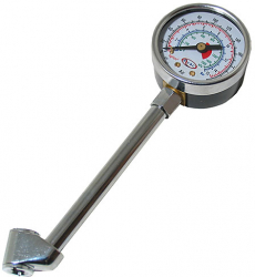 Manometru presiune aer Automax pentru tiruri si camioane 15bar ceas de 52 50 mm si tija de 140 mm 