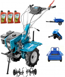 Motocultor Profesional Dakard HS 1000B New 7 CP Capota cu Far Remorca Dkd Ly 500 