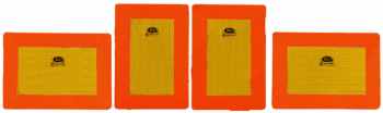 Placa reflectorizanta camioane 282x200mm din aluminiu galben reflectorizant rosu reflectorizant - 4buc 