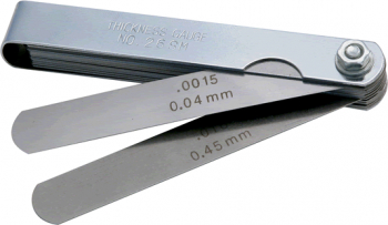 Set 26 lere de grosime Carpoint afisaj in mm si inch intre 0 04-0 63mm 1 buc. 