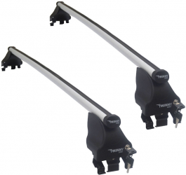 Set bare transversale portbagaj din aluminiu marca Twinny Load TL A15 kit complet cu bare suporti si antifurt cu cheie 