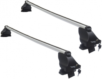 Set bare transversale portbagaj din aluminiu marca Twinny Load TL A33 kit complet cu bare suporti si antifurt cu cheie 