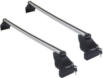 Set bare transversale portbagaj din aluminiu marca Twinny Load TL A47 kit complet cu bare suporti si antifurt cu cheie 