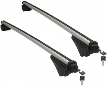 Set bare transversale portbagaj din aluminiu marca Twinny Load TL A99 kit complet cu bare suporti si antifurt cu cheie 