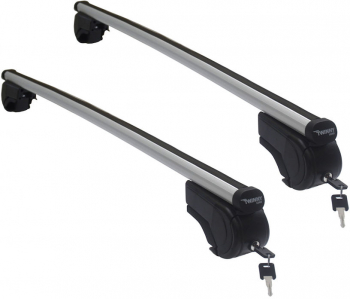 Set bare transversale portbagaj din aluminiu marca Twinny Load TL U01 kit complet cu bare suporti si antifurt cu cheie 