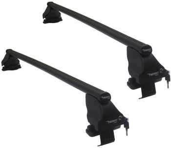 Set bare transversale portbagaj din otel marca Twinny Load TL S33 kit complet cu bare suporti si antifurt cu cheie 