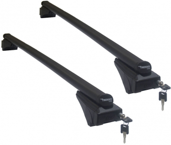 Set bare transversale portbagaj din otel marca Twinny Load TL S99 kit complet cu bare suporti si antifurt cu cheie 