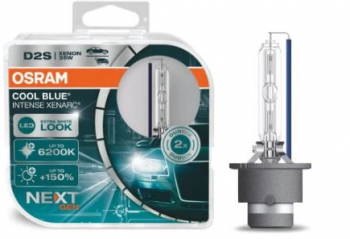 Set becuri D2S OSRAM 66240CBNHCB 12/24V 35W COOL BLUE INTENSE NextGen cu pana 150 mai multa lumina albastru P32d-2 Omologare 