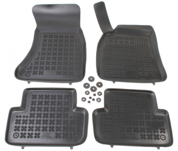 Set covorase auto din cauciuc Audi A4 B8 11.2007-12.2015 presuri tip tavita marca Rezaw Plast 