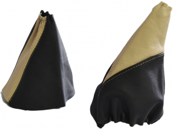 Set Manson schimbator + Manson frana mana Ford Focus 2 2004-2007 set burduf husa piele negru+bej 